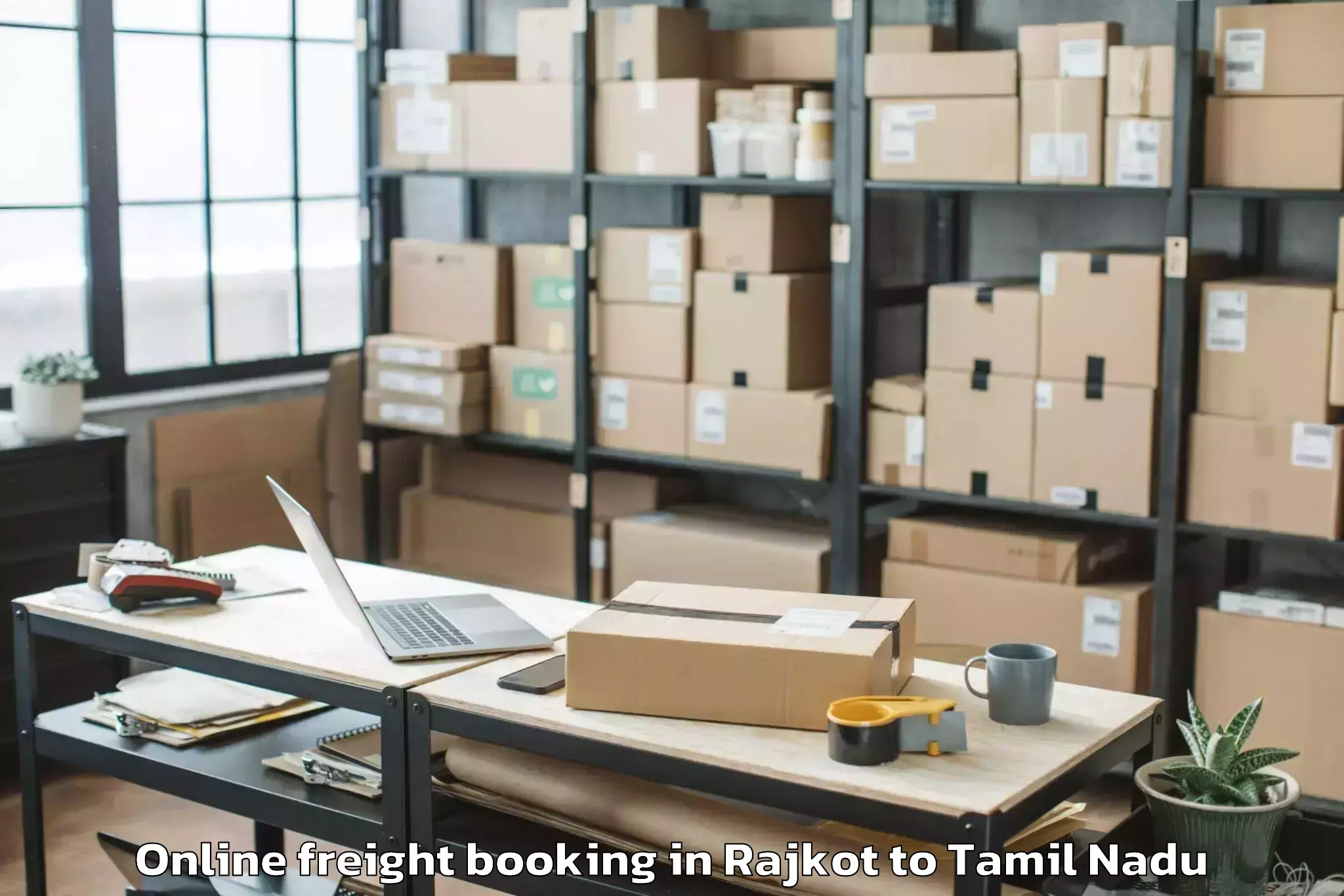 Easy Rajkot to Kadayanallur Online Freight Booking Booking